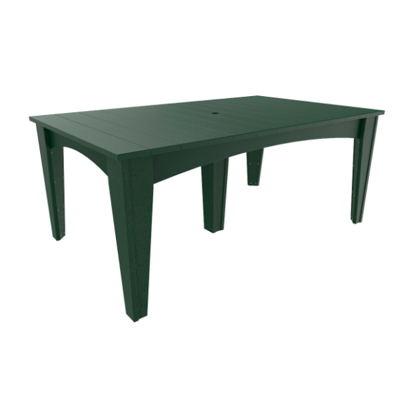 LuxCraft Recycled Plastic 44" x 72" Rectangular Island 7 pc Dining Height Table Set