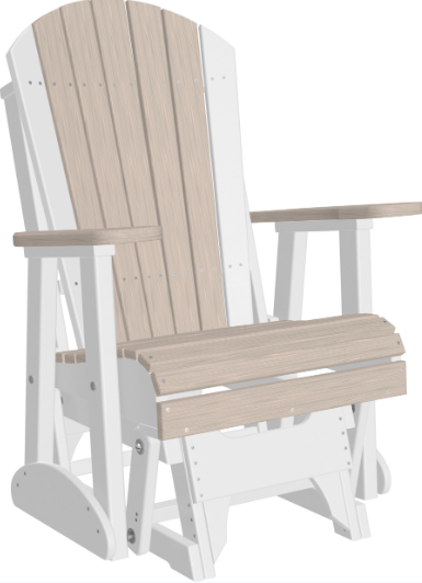 LuxCraft Recycled Plastic 2' Adirondack Glider Chair