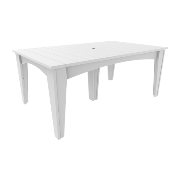 LuxCraft Recycled Plastic 44" x 72" Rectangular Island 7 pc Dining Height Table Set
