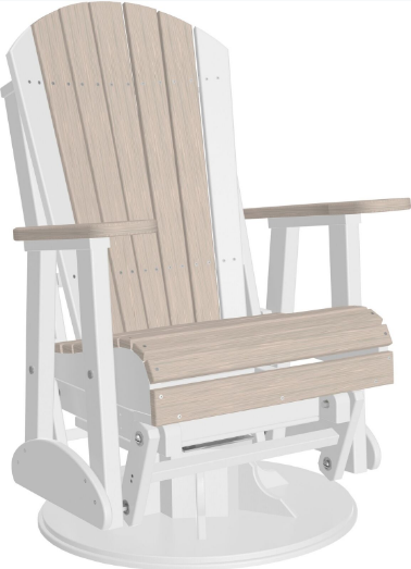 LuxCraft Recycled Plastic 2' Adirondack Swivel Glider Chair