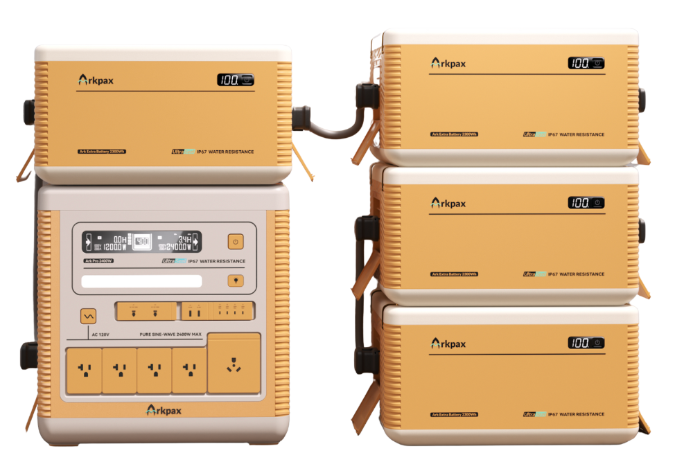 Arkpax Ark Pro IP67 Rating Professional Grade Solar Generator + Solar & Battery Kit Options