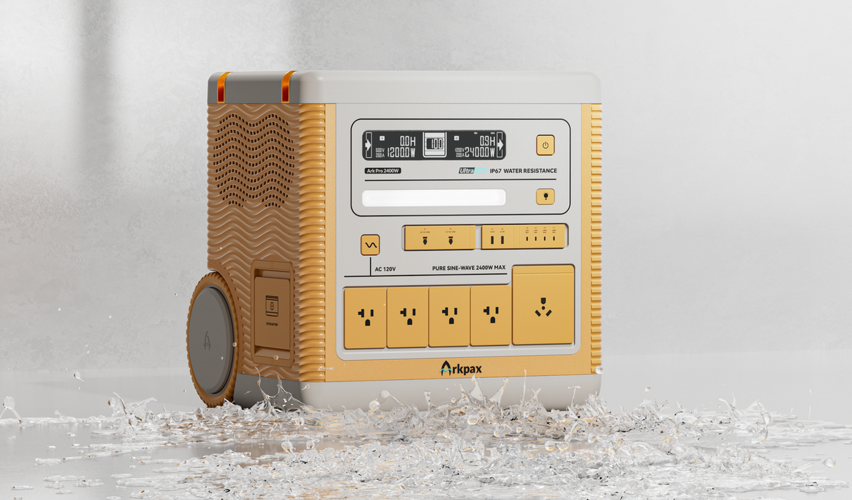 Arkpax Ark Pro IP67 Rating Professional Grade Solar Generator + Solar & Battery Kit Options
