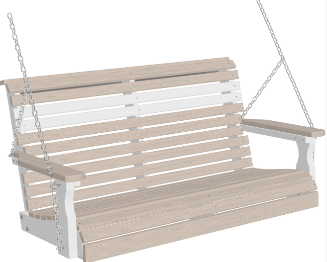 LuxCraft Rollback 4ft. Recycled Plastic Porch Swing