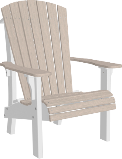 LuxCraft Recycled Plastic Royal Adirondack Chair with Elevated Seat Height