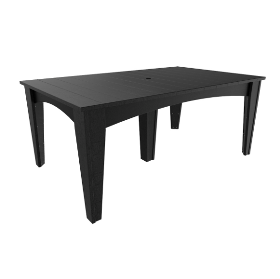 LuxCraft Recycled Plastic 44" x 72" Rectangular Island 7 pc Dining Height Table Set