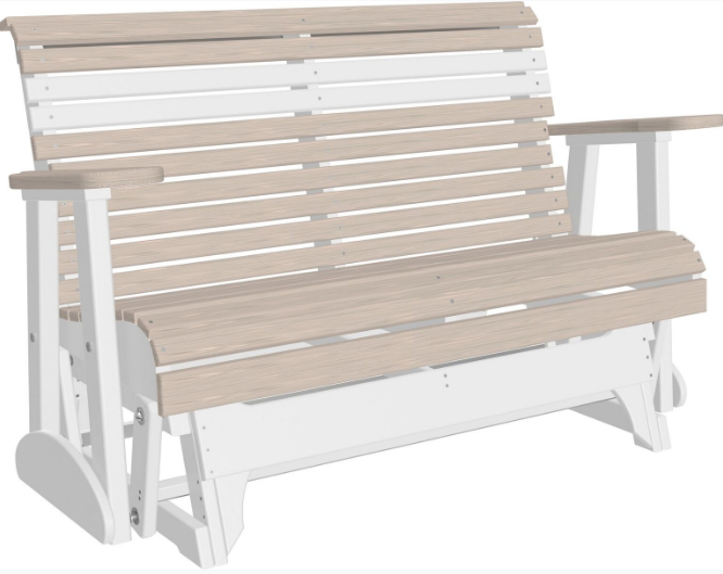 LuxCraft Rollback Recycled Plastic 4ft. Plain Patio Glider