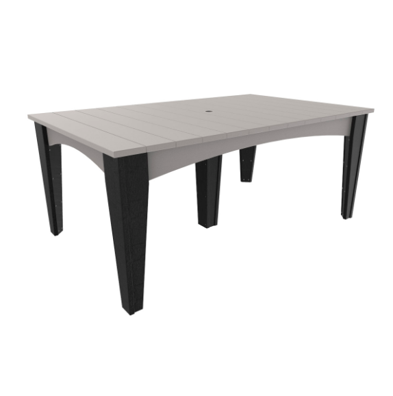 LuxCraft Recycled Plastic 44" x 72" Rectangular Island 7 pc Dining Height Table Set