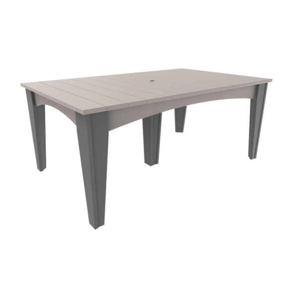 LuxCraft Recycled Plastic 44" x 72" Rectangular Island 7 pc Dining Height Table Set