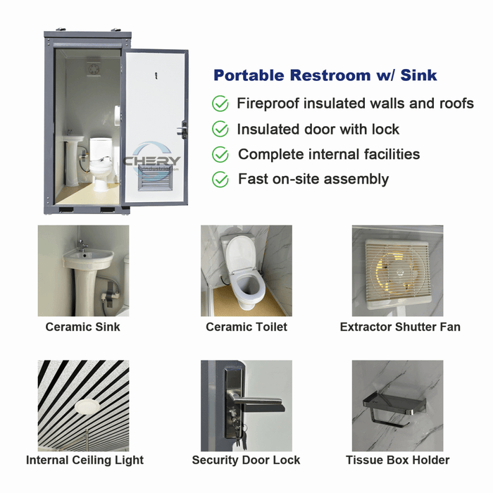 Portable Restroom with Sink ETA - End of MAY - Pre Order