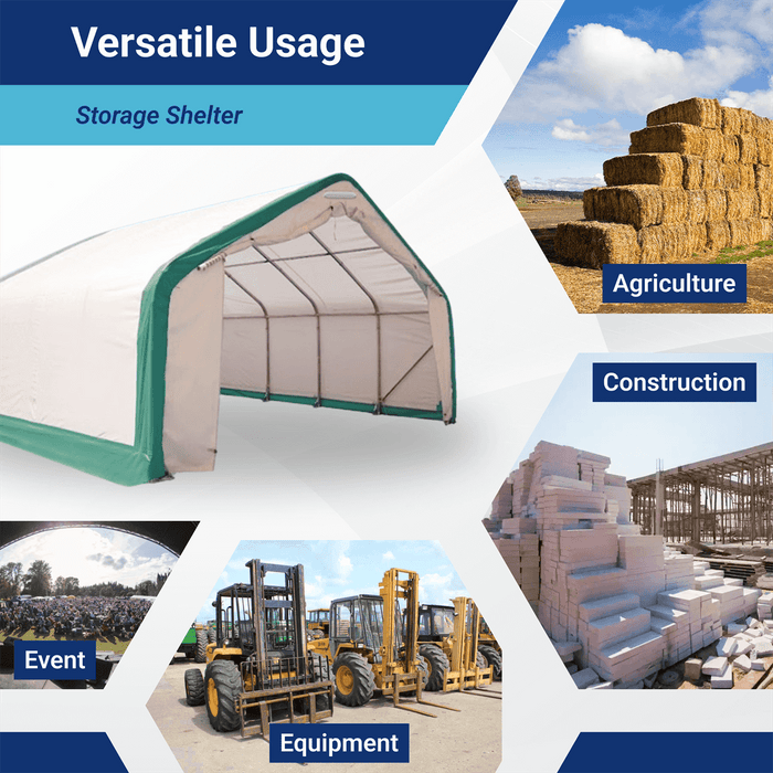 Chery Industrial Single Truss Storage Shelter W20'xL40'xH12'