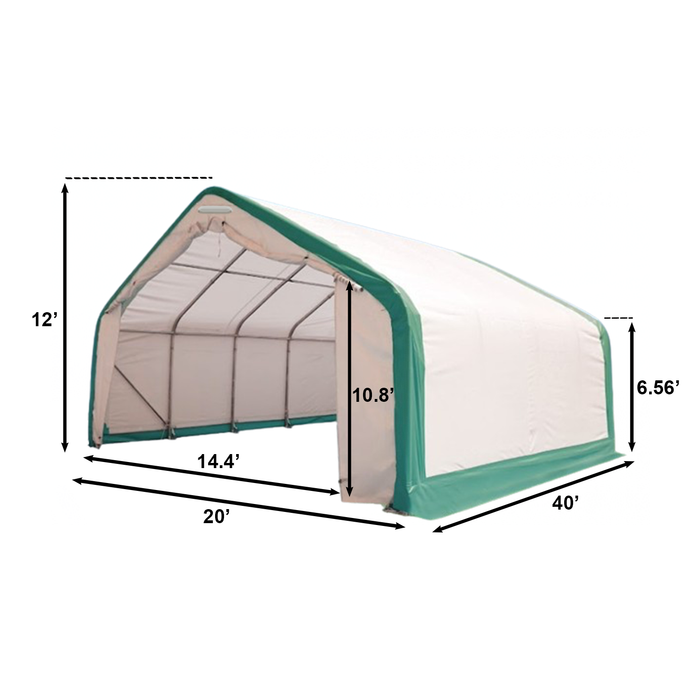 Chery Industrial Single Truss Storage Shelter W20'xL40'xH12'