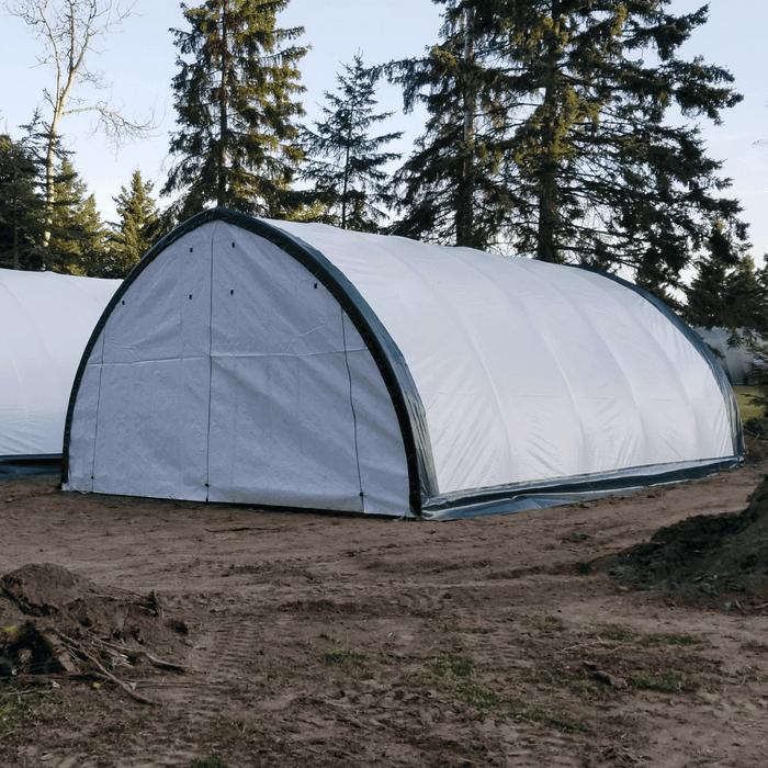 Chery Industrial Gold Mountain 20’ x 42’ x 12’ Single Truss Arch Storage Shelter – 840 sq ft Galvanized Steel Frame, 11 oz PE Canopy