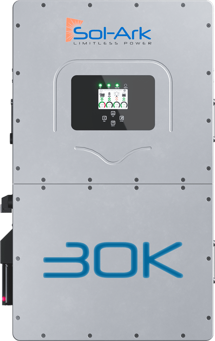 Sol-Ark 30K-3P | 30kW Commercial Inverter | 208 VAC 3 Phase | High Voltage DC Battery | Indoor/Outdoor | NEMA-3R
