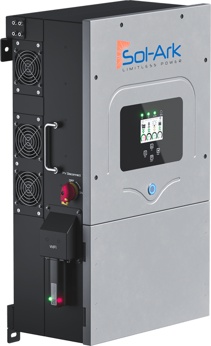 Sol-Ark SA-12K-EMPKIT | 12kW All-in-One Hybrid Inverter | 120/240VAC Split Phase | 48VDC | w/EMP Hardening Kit