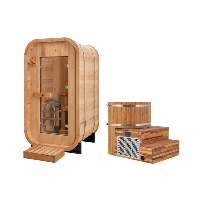 Redwood Outdoors Solo Sauna x Alaskan All-In-One Cold Plunge