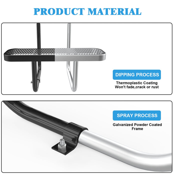 46” Square Metal Picnic Table with Umbrella Hole