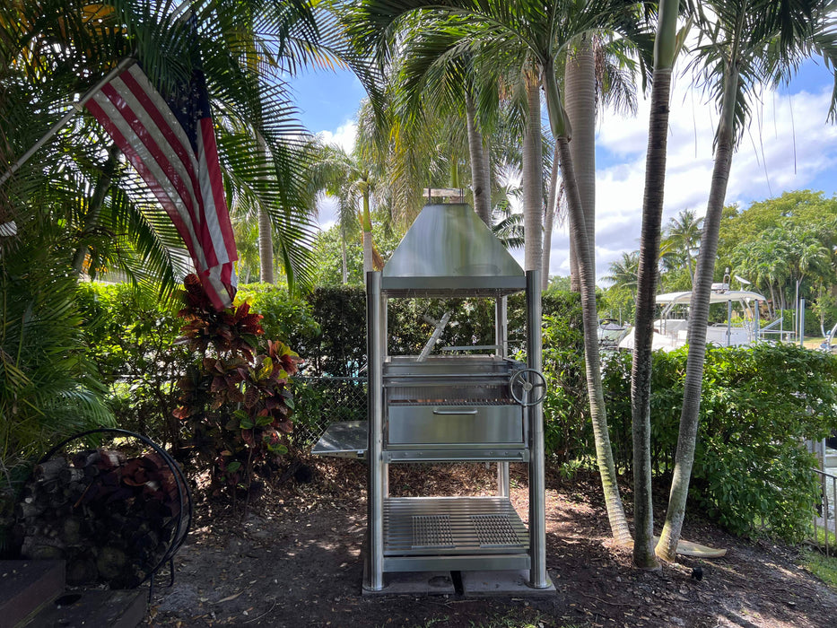 Tagwood BBQ Argentine Santa Maria Wood Fire & Charcoal Gaucho Grill all Stainless Steel | BBQ12SS