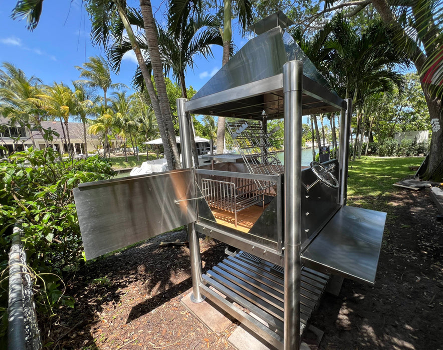 Tagwood BBQ Argentine Santa Maria Wood Fire & Charcoal Gaucho Grill all Stainless Steel | BBQ12SS