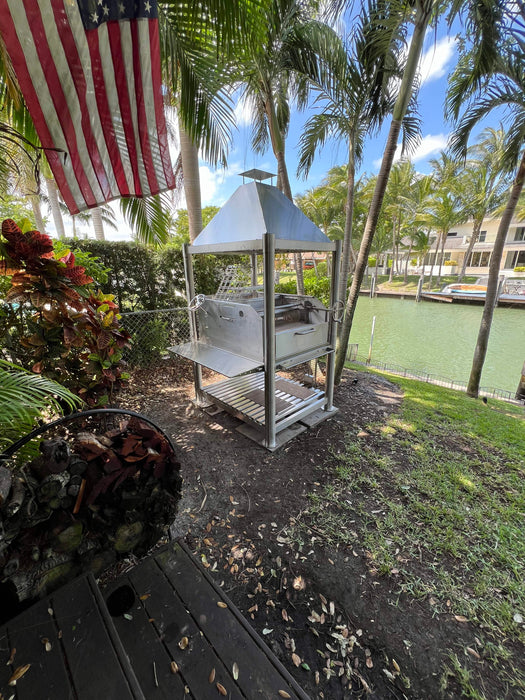 Tagwood BBQ Argentine Santa Maria Wood Fire & Charcoal Gaucho Grill all Stainless Steel | BBQ12SS