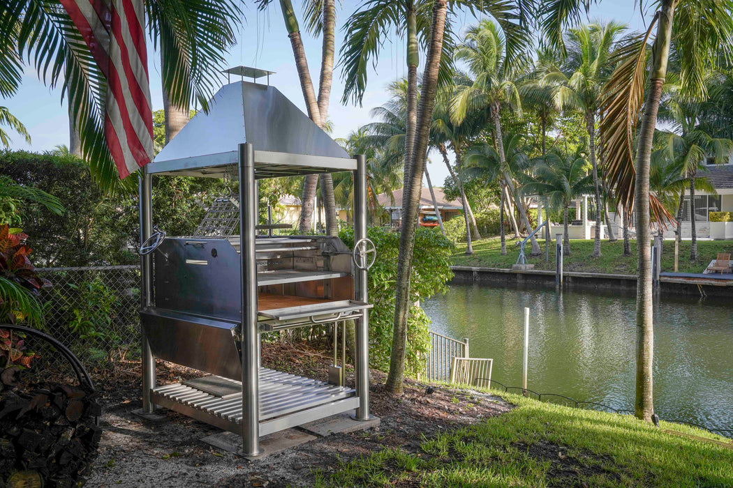 Tagwood BBQ Argentine Santa Maria Wood Fire & Charcoal Gaucho Grill all Stainless Steel | BBQ12SS