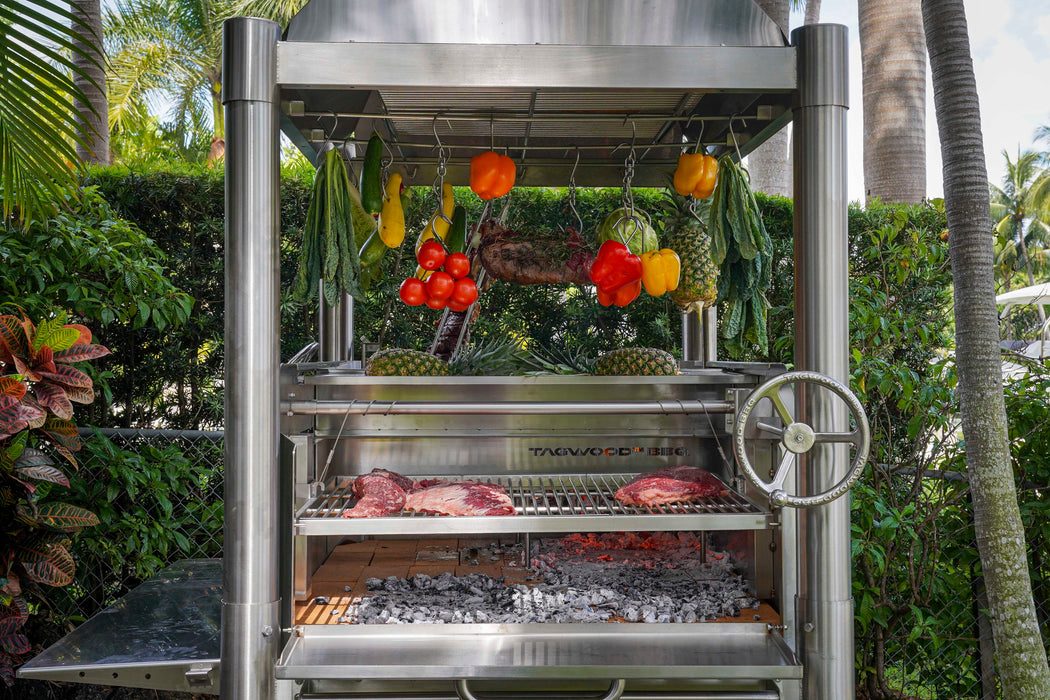 Tagwood BBQ Argentine Santa Maria Wood Fire & Charcoal Gaucho Grill all Stainless Steel | BBQ12SS