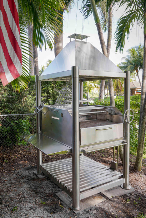 Tagwood BBQ Argentine Santa Maria Wood Fire & Charcoal Gaucho Grill all Stainless Steel | BBQ12SS
