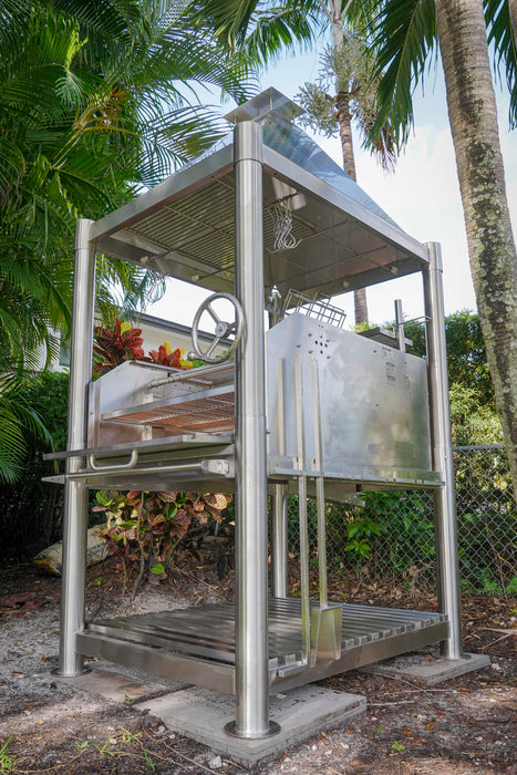 Tagwood BBQ Argentine Santa Maria Wood Fire & Charcoal Gaucho Grill all Stainless Steel | BBQ12SS