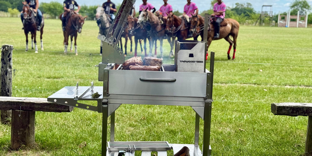 Tagwood BBQ Argentine Clamp Grill with firebox | BBQ33SS — OffGrid Lux