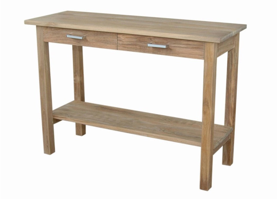 Anderson Teak Atlanta Rectangular Serving Table w/ 2 Drawers and 1 Shelf
