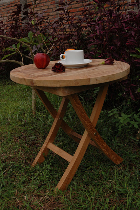 Anderson Teak Bahama 20" Mini Side Round Folding Table