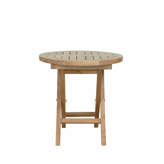 Anderson Teak Montage 20" Round Side Folding Table