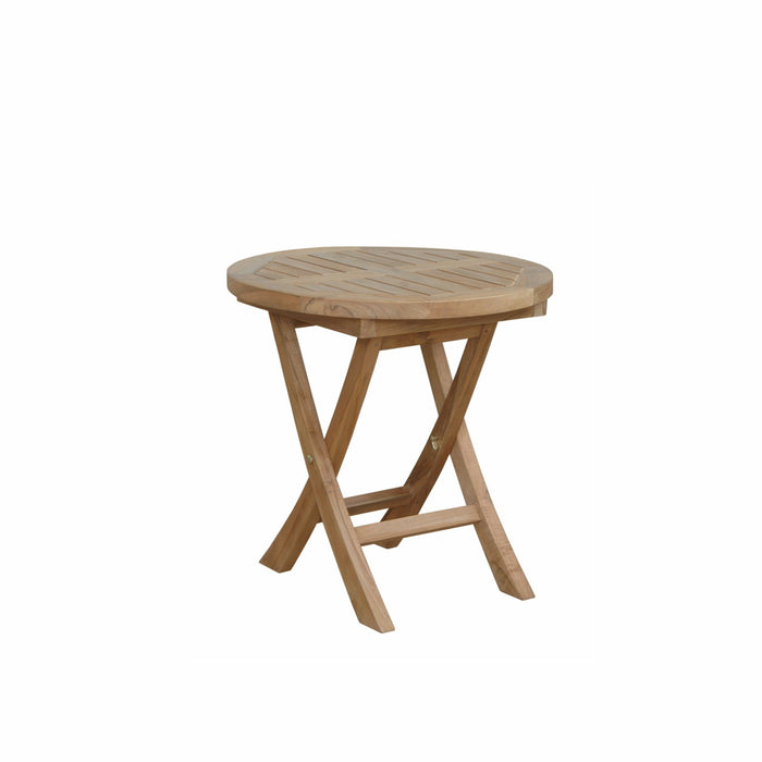 Anderson Teak Montage 20" Round Side Folding Table