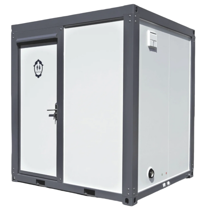 Portable Toilet with Fan‑Shaped Door Shower