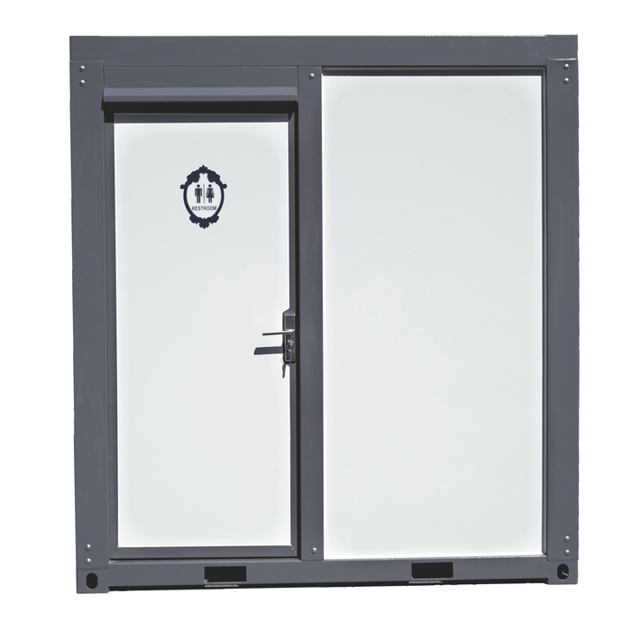 Portable Toilet with Fan‑Shaped Door Shower
