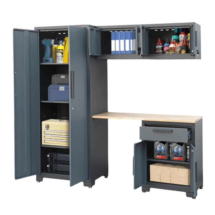Chery Industrial 5-Piece Garage Storage Cabinet Set