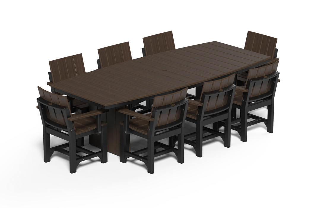 LuxCraft Recycled Plastic 4' x 8' Urban Oval Table (DINING HEIGHT)