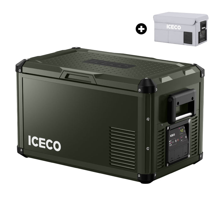 ICECO NEW！37QT VL35ProS Olive 12V Metal Single Zone Fridge Freezer