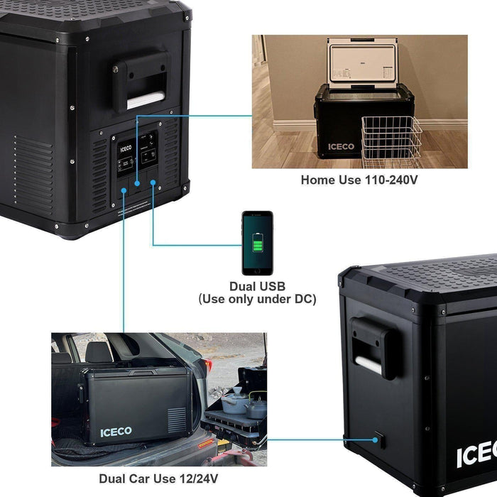 ICECO 47.5QT VL45ProS Single Zone Portable Fridge Freezer | Ship Out Mid-October