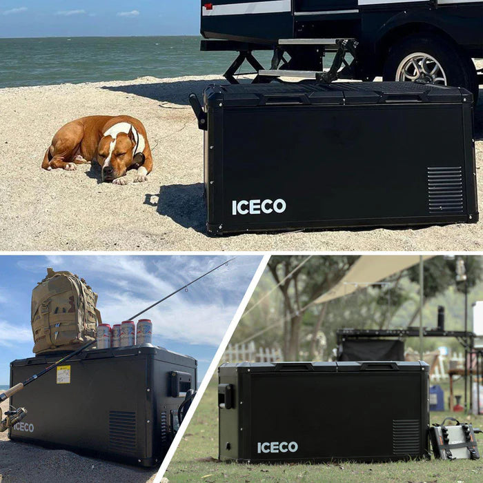 ICECO VL90ProD 95QT Dual Zone RV 12 Volt Fridge Plug in Cooler