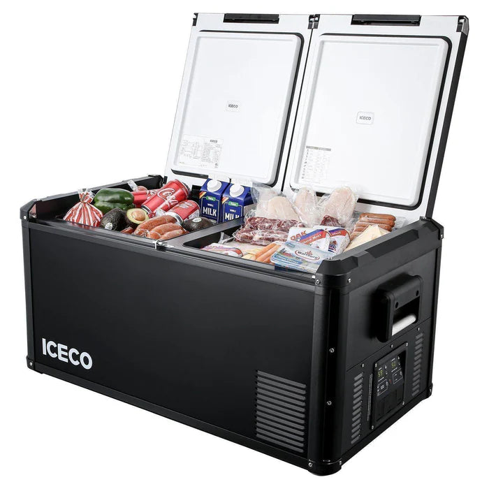 ICECO VL90ProD 95QT Dual Zone RV 12 Volt Fridge Plug in Cooler