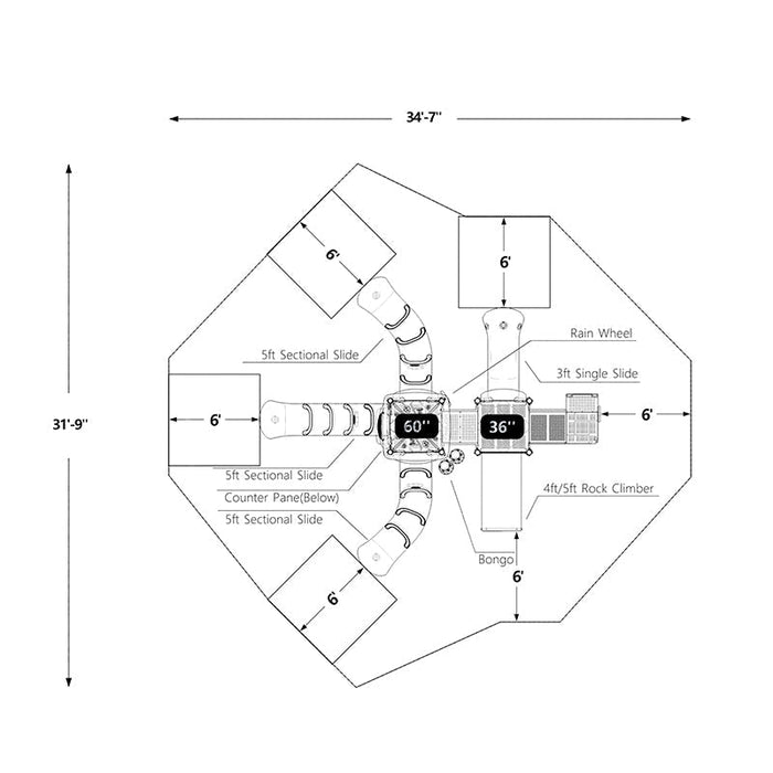 Wisdom Mount Rainier Playground Structure QSWP-350018