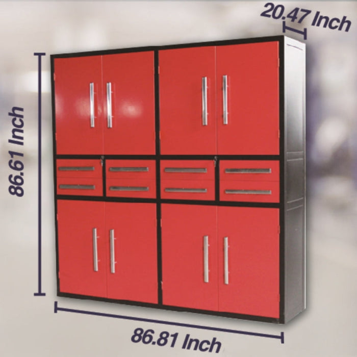 Chery Industrial Steelman 7 ft Storage Cabinet (8 Drawers & 4 Cabinets)
