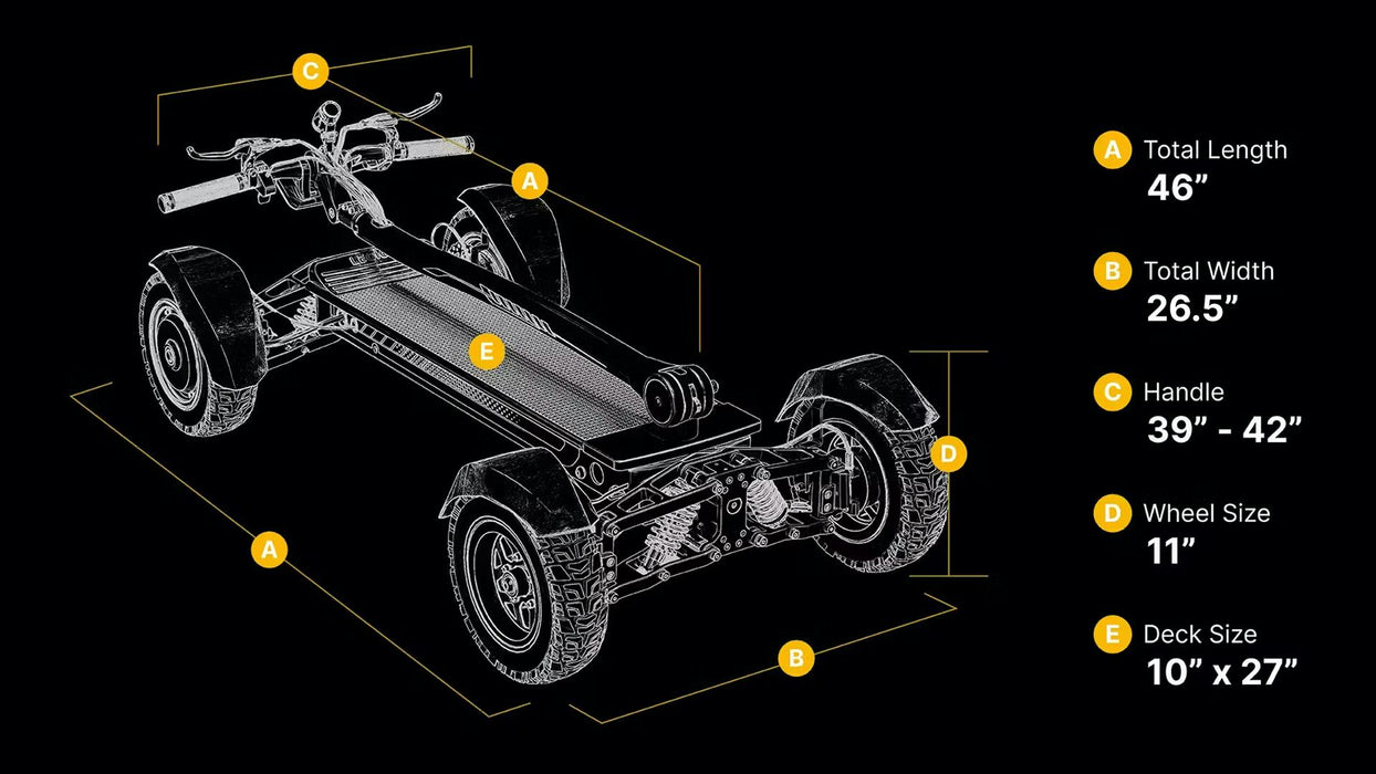 Cycleboard X-Quad 3000 4 Wheel Electric Vehicle