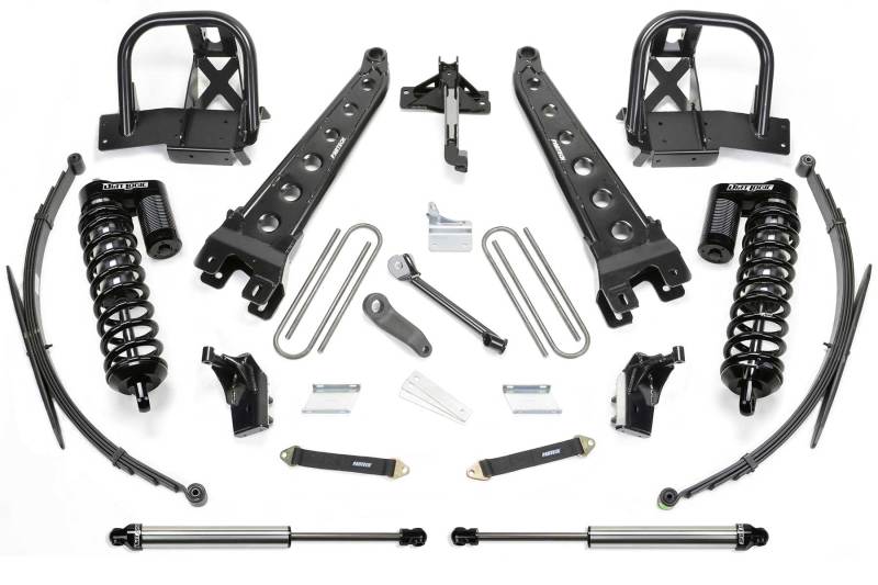 Fabtech K2143DL - 11-16 Ford F250/350 4WD 8in Rad Arm Sys w/Dlss 4.0 C/O& Rr Lf Sprngs & Rr Dlss