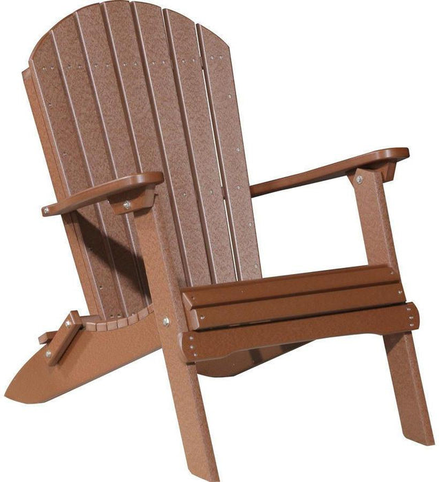 LuxCraft Recycled Plastic Folding Adirondack Chair
