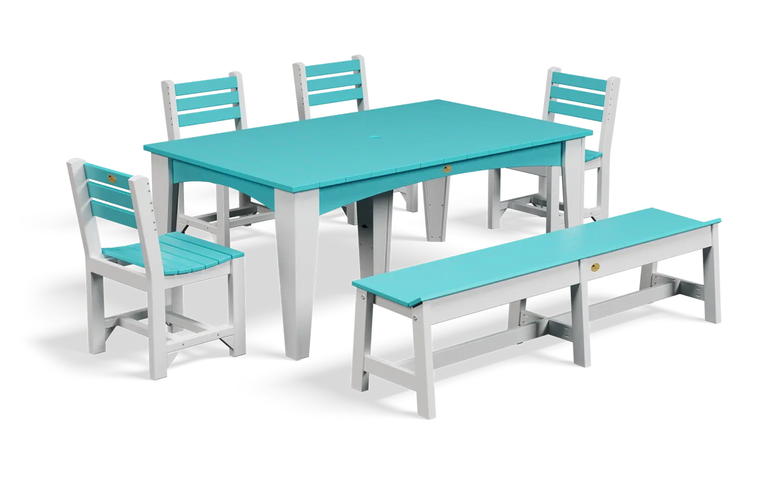 LuxCraft Recycled Plastic 44" x 72" Rectangular Island Dining Height Table