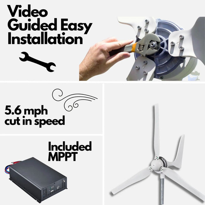 Automaxx 1500W Windmill Turbine Generator Kit