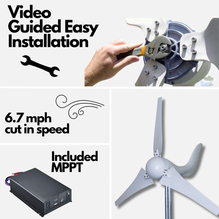 Automaxx 400W Home & Land Windmill Turbine Generator Kit