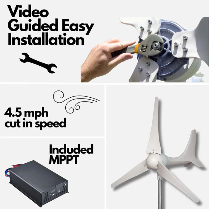 Automaxx 600W Home Windmill Turbine Generator Kit