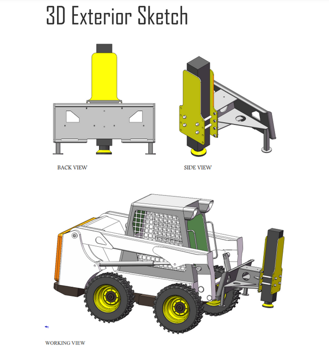 Chery Industrial Greatbear Skid Steer Post Driver